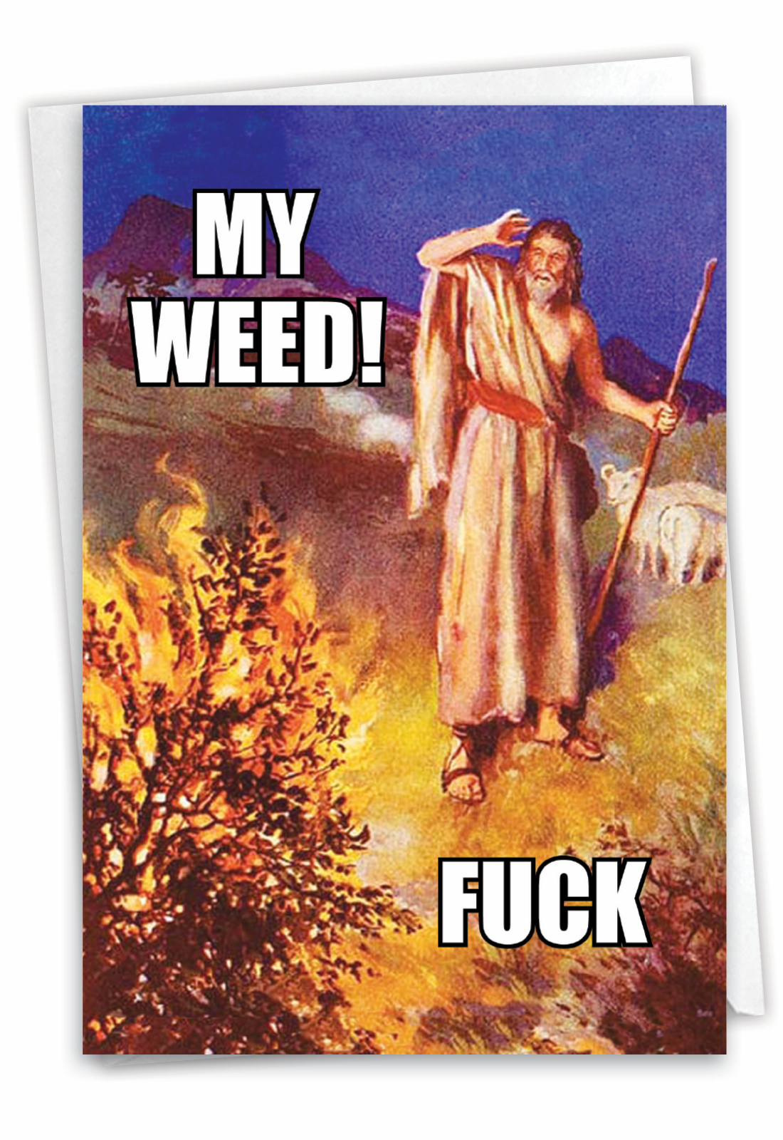 Moses' Weed Funny Birthday Card