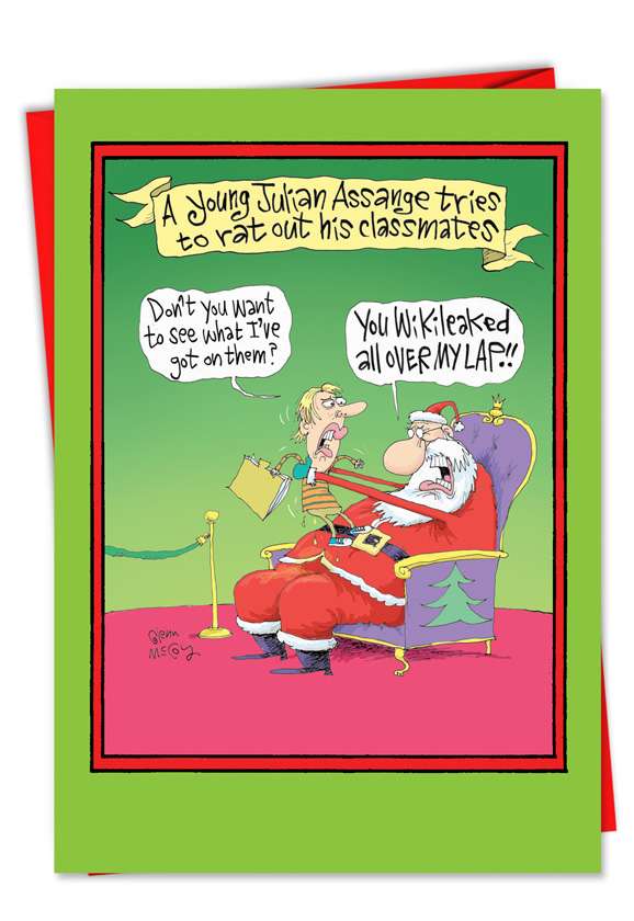 Funny Wikileaked Christmas Card – Nobleworkscards.Com