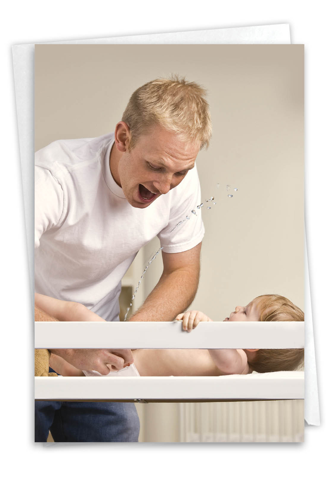 Baby Peeing Father's Day Funny Greeting CardNobleworks