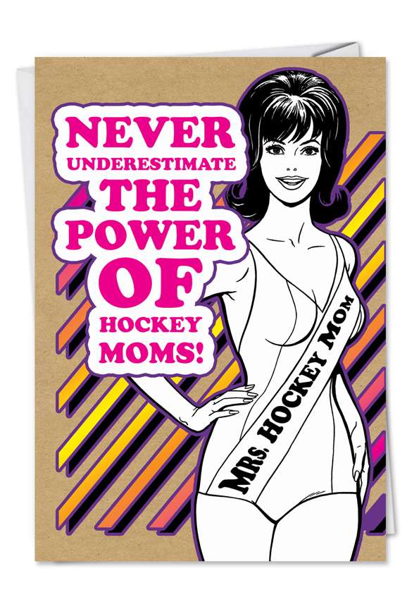 Hockey Moms Funny Mother's Day Card-Nobleworkscards.Com