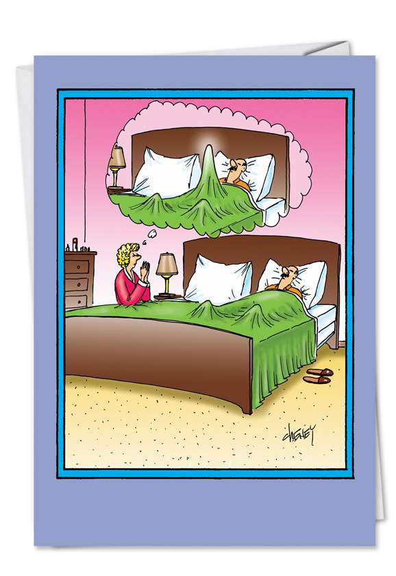 Pray For Erection Boner Dream Cartoons Birthday Greeting Card Cheney