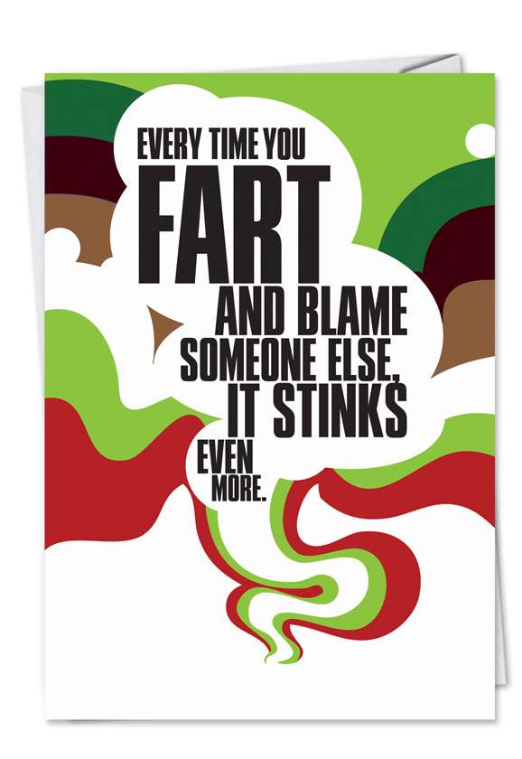 Fart Funny Birthday Greeting Cardnobleworks 