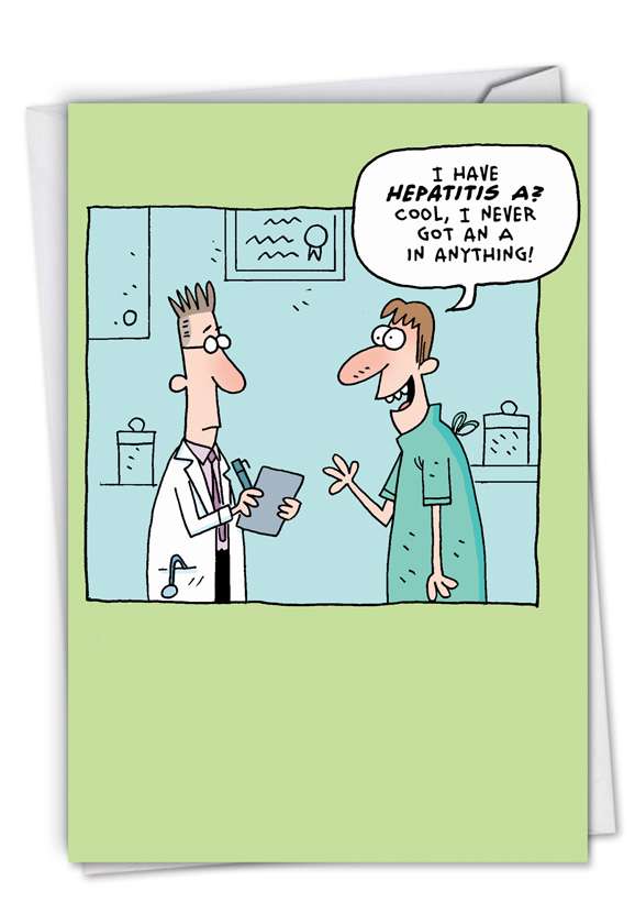 Hepatitis A Cartoons Get Well Paper Card Scott Nickel