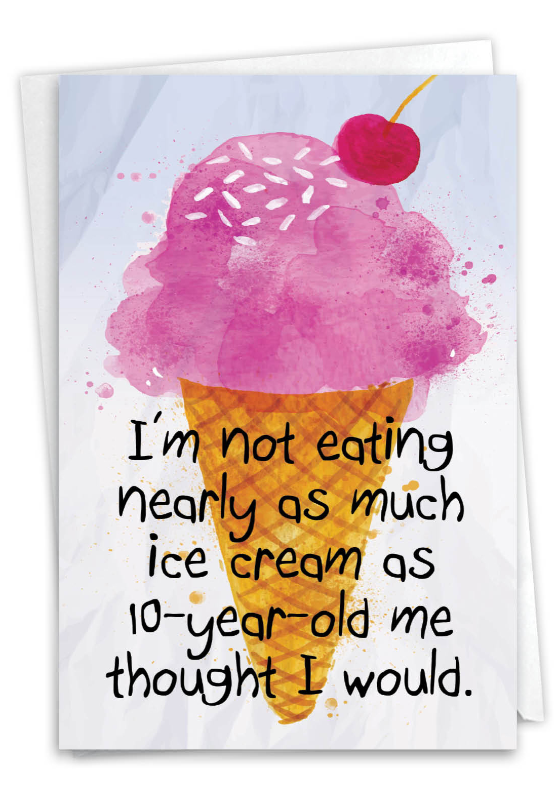As Much Ice Cream Red Rocket Birthday Paper Card Nobleworks