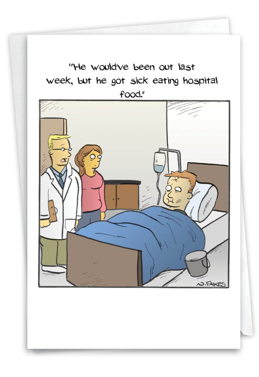 Hospital Food Cartoons Get Well Greeting Card Nate Fakes