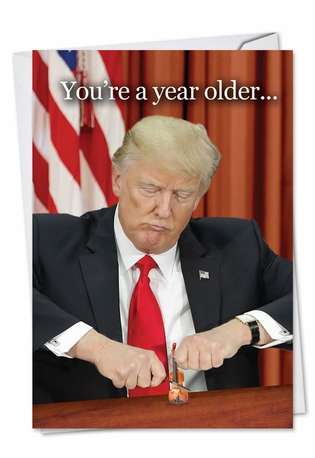 Trump Violin Funny Birthday Card - NobleWorks.com