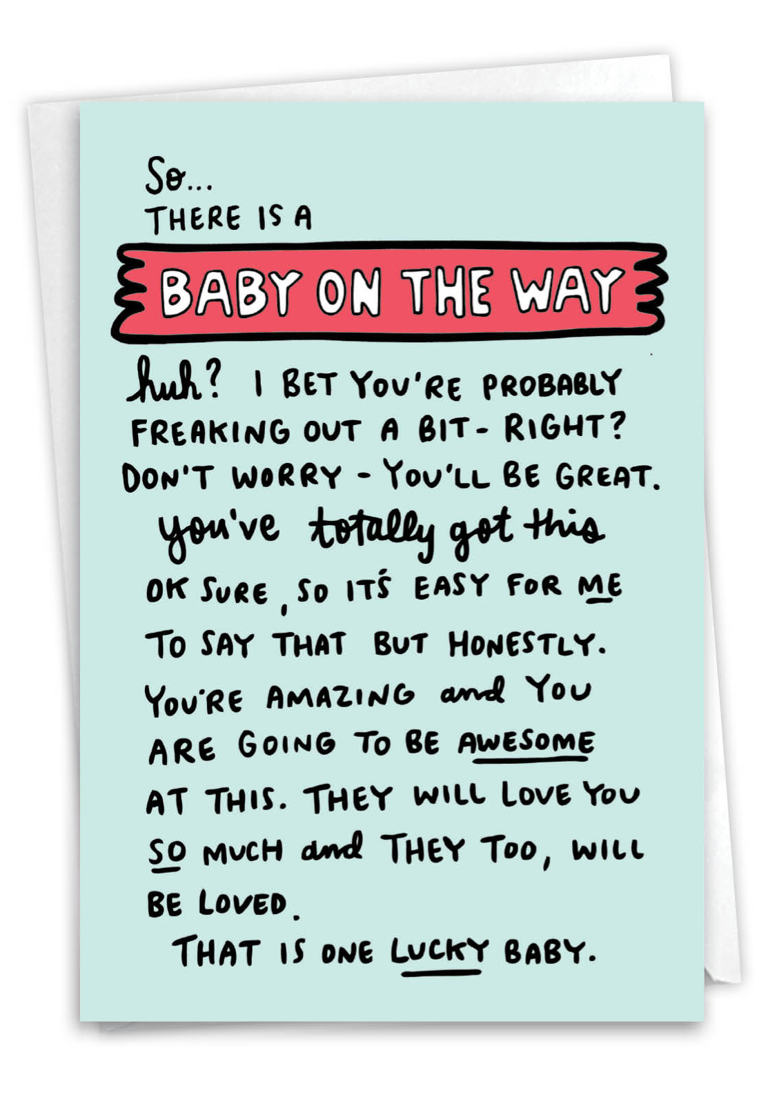Baby On The Way Funny Baby Card