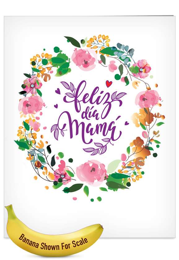 Mother's Day Paper Greeting Card In Spanish