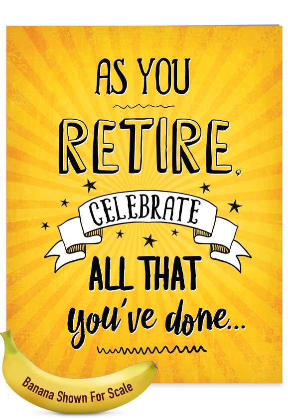 As You Retire: Hilarious Retirement Giant Printed Card