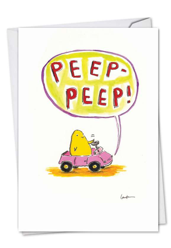 Hilarious Easter Greeting Card by Mary Lawton from NobleWorksCards.com - Peep Peep