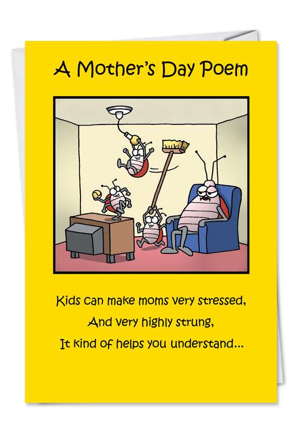 0045 moms day poem funny cartoons mothers day card