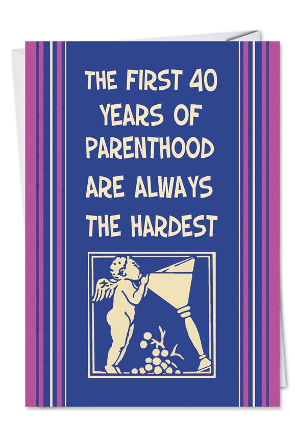 Funny Mother's Day Paper Greeting Card by Ephemera from NobleWorksCards.com - First 40