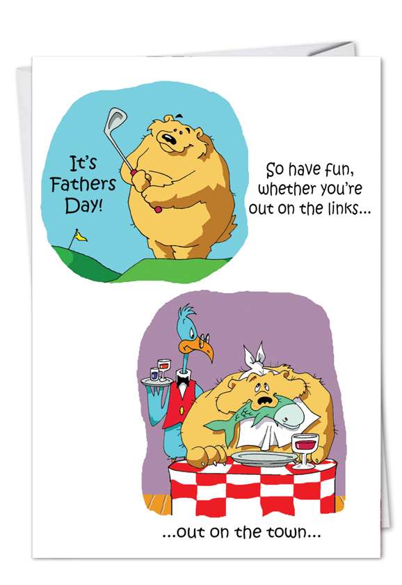 Hilarious Father's Day Printed Card by D. T. Walsh from NobleWorksCards.com - Out Cold