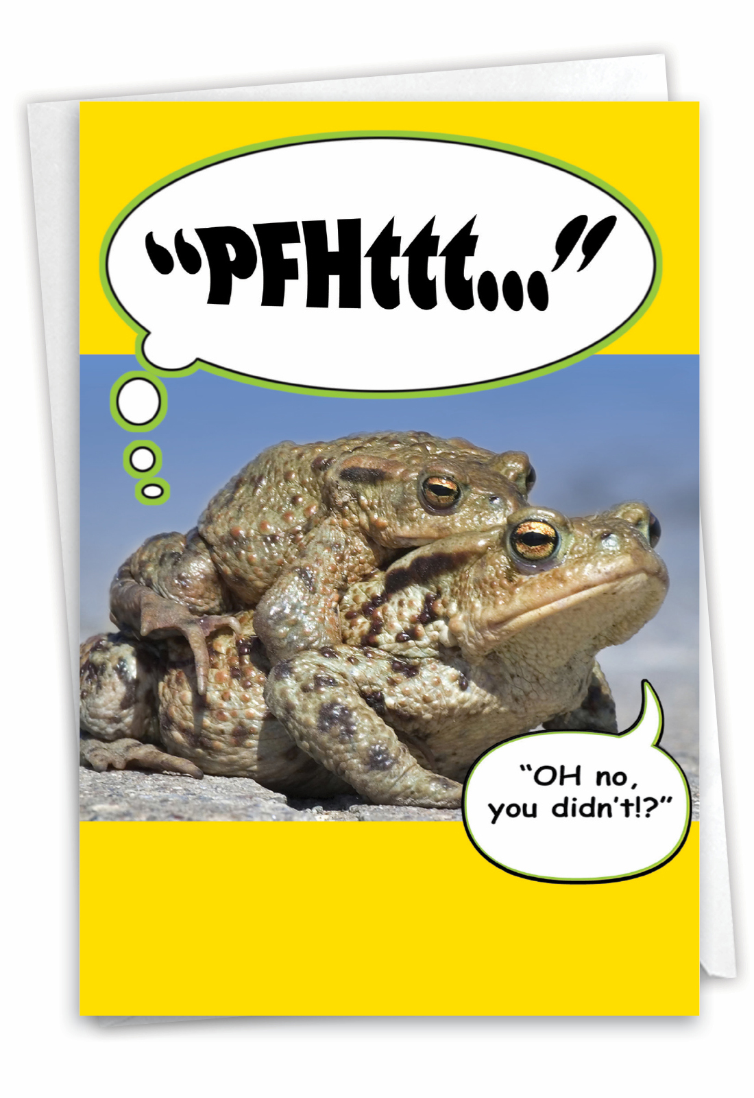 Frog Fart Unique Nasty Greeting Card