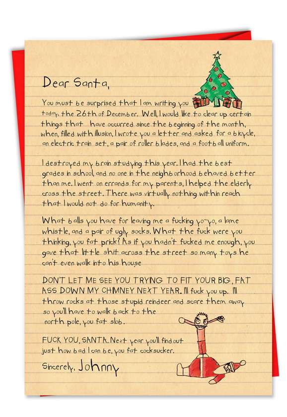 I Dont Give A Shit Q6 Funny Christmas Card Have A Very Merry Christmas Or Dont