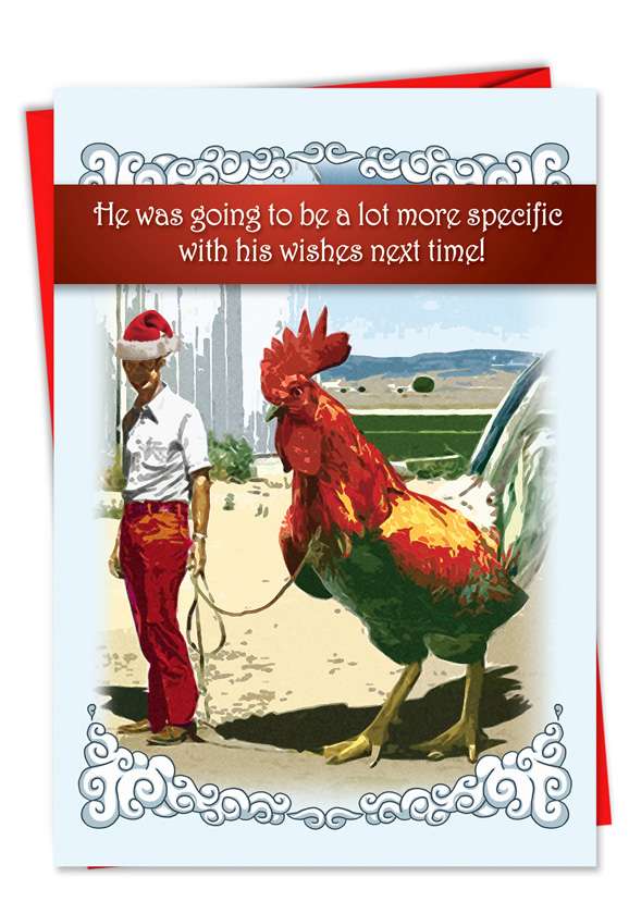 Humorous Christmas Greeting Card from NobleWorksCards.com - Big Cock