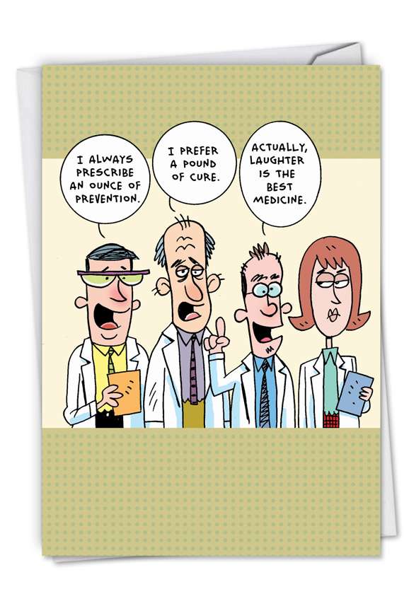 Idiot Doctors Cartoons Get Well Paper Card Scott Nickel