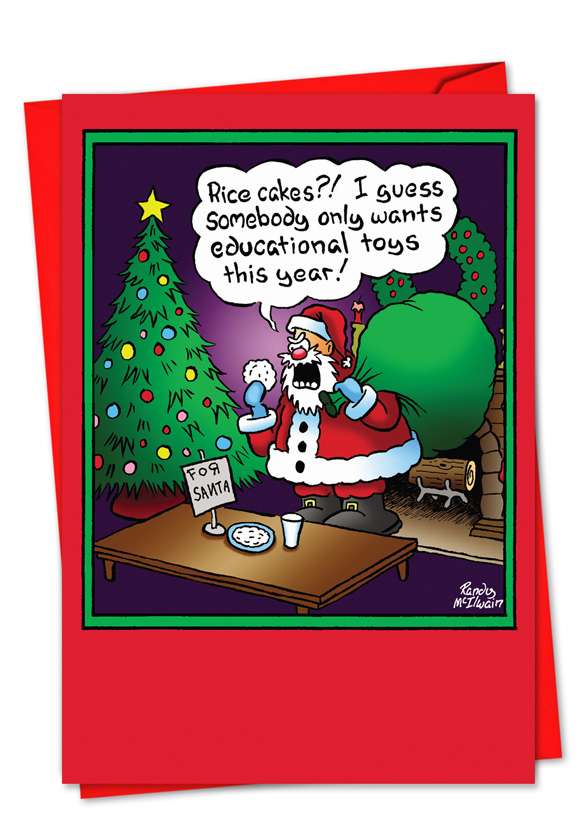 Hysterical Blank Printed Greeting Card by Randall McIlwaine from NobleWorksCards.com - Rice Cakes