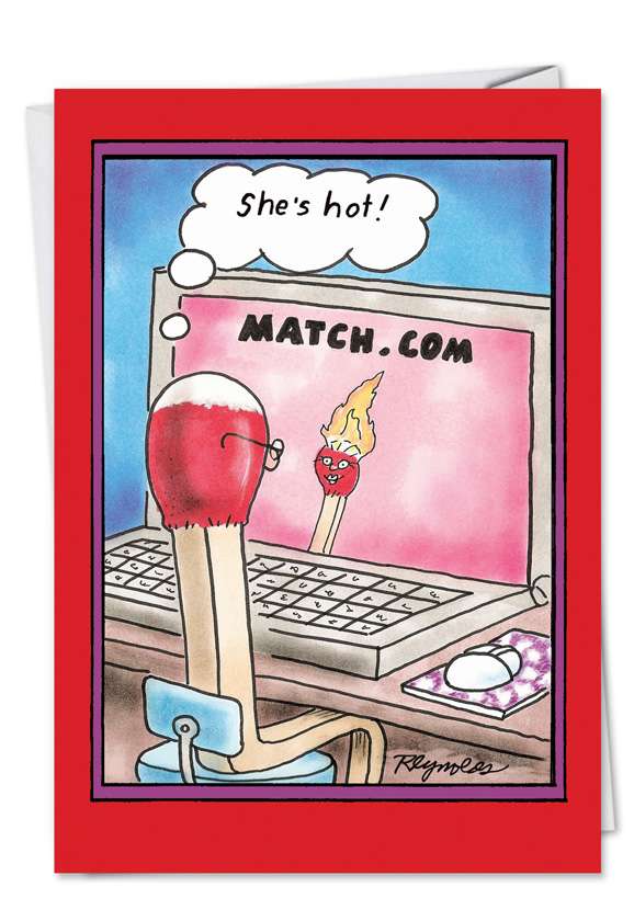 Match Dotcom Funny Valentines Day Greeting Card