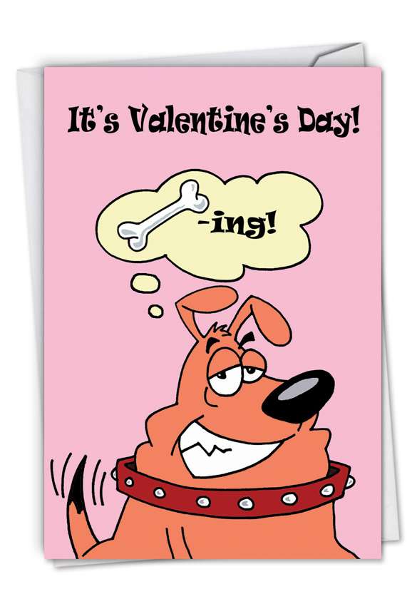 Humorous Valentine's Day Paper Greeting Card by D. T. Walsh from NobleWorksCards.com - Boning