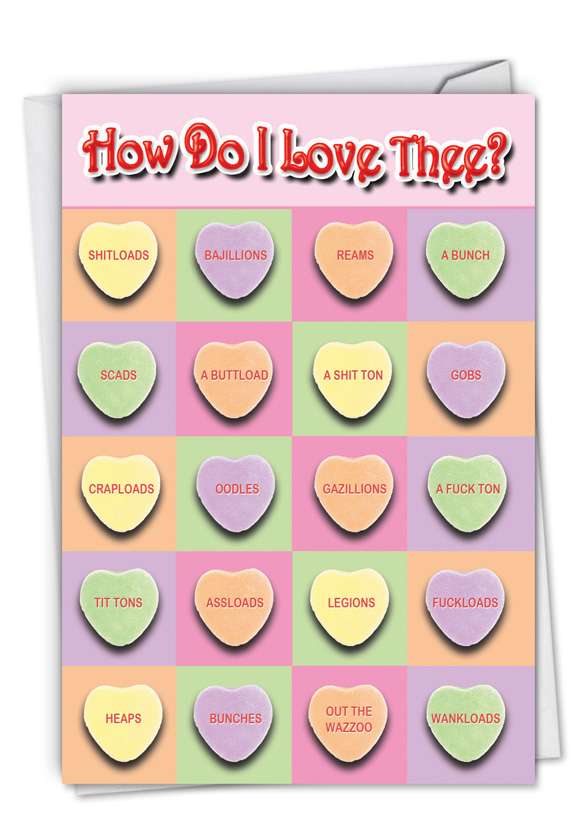 How Do I Love Thee Valentine S Day Greeting Card