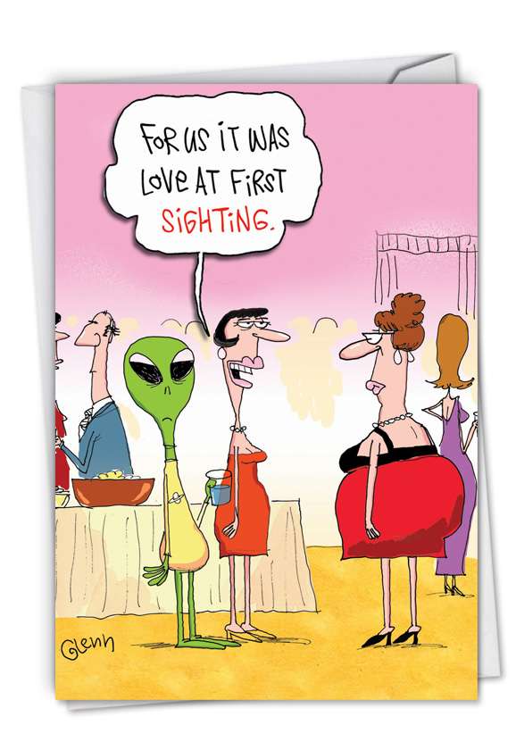 Love At First Sighting Valentine's Day Funny Card