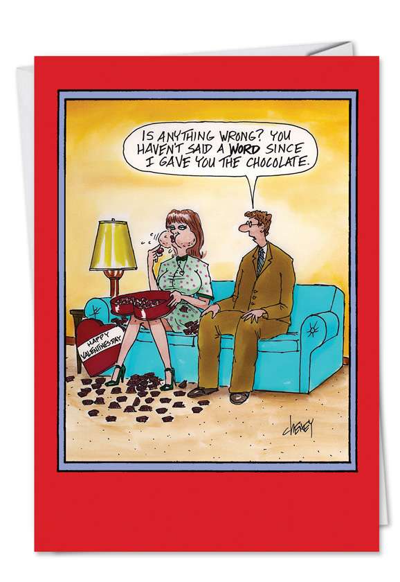 Hilarious Valentine's Day Paper Card by Tom Cheney from NobleWorksCards.com - Anything Wrong