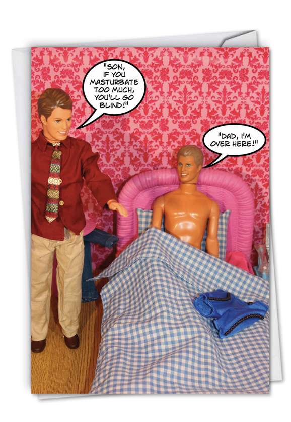 Hilarious Birthday Paper Card by Kirsty Hotson from NobleWorksCards.com - Wanker