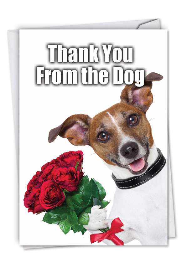 Thank You From The Dog Petigreet Thank You Paper Card