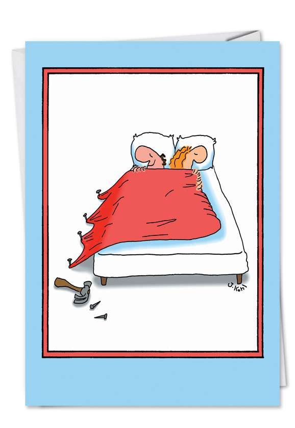 Funny Anniversary Printed Greeting Card by Joseph Kohl from NobleWorksCards.com - Nail Bed