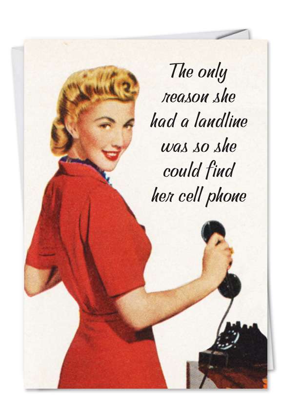 inappropriate funny birthday card landline find cellphone