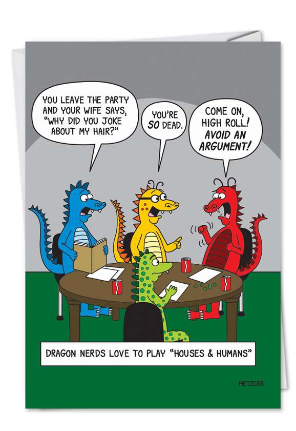 Hysterical Birthday Greeting Card by Scott Metzger from NobleWorksCards.com - Dungeons and Dragons