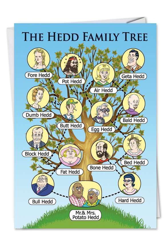 Hysterical Birthday Printed Card by Daniel Collins from NobleWorksCards.com - Hedd Family Tree
