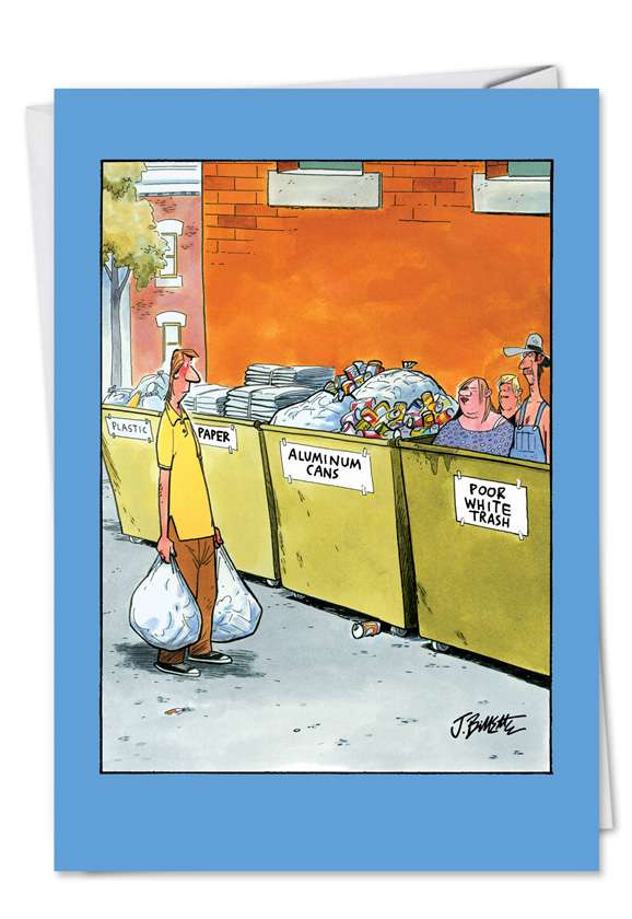 White Dumpster Funny Birthday Card