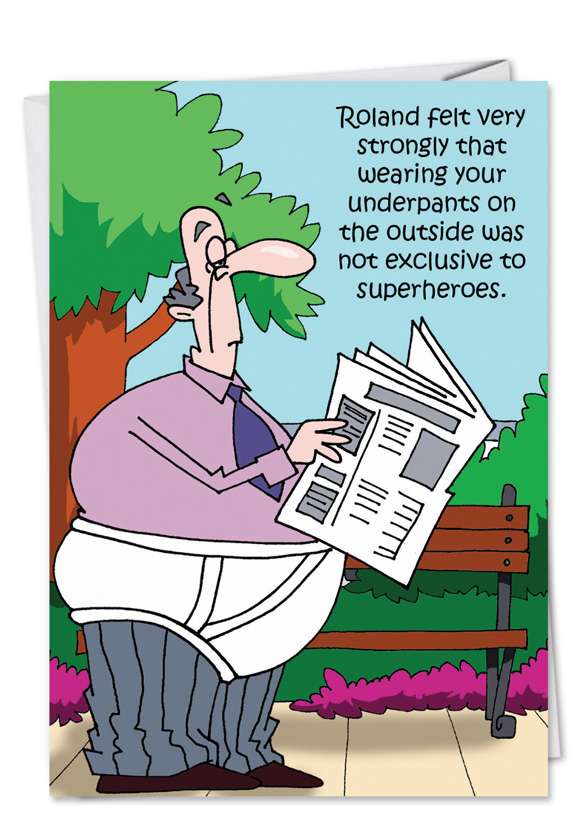 Underpants Superhero Birthday Joke Card