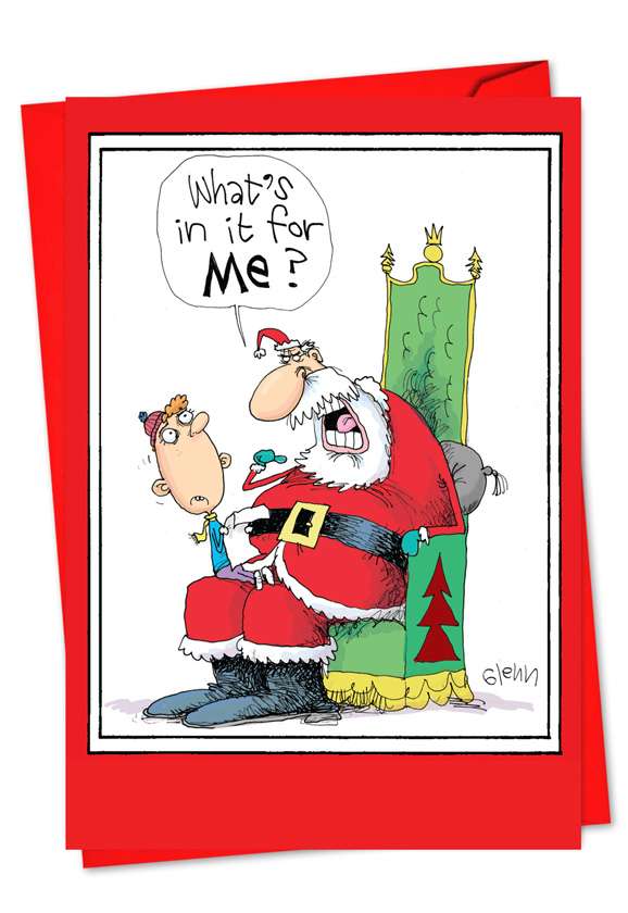 Negotiating Santa Xmas Card