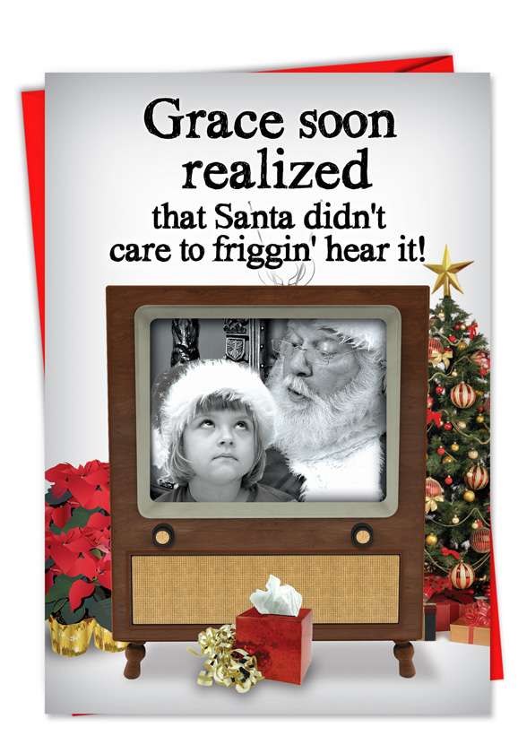 Funny Christmas Greeting Card from NobleWorksCards.com - Friggin Hear It