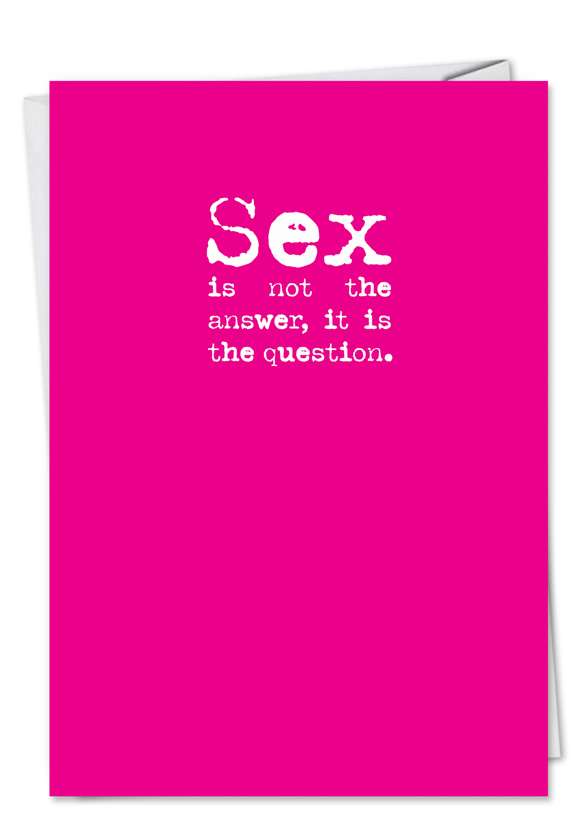 Hilarious Valentine's Day Paper Card from NobleWorksCards.com - Yes Is Answer Text