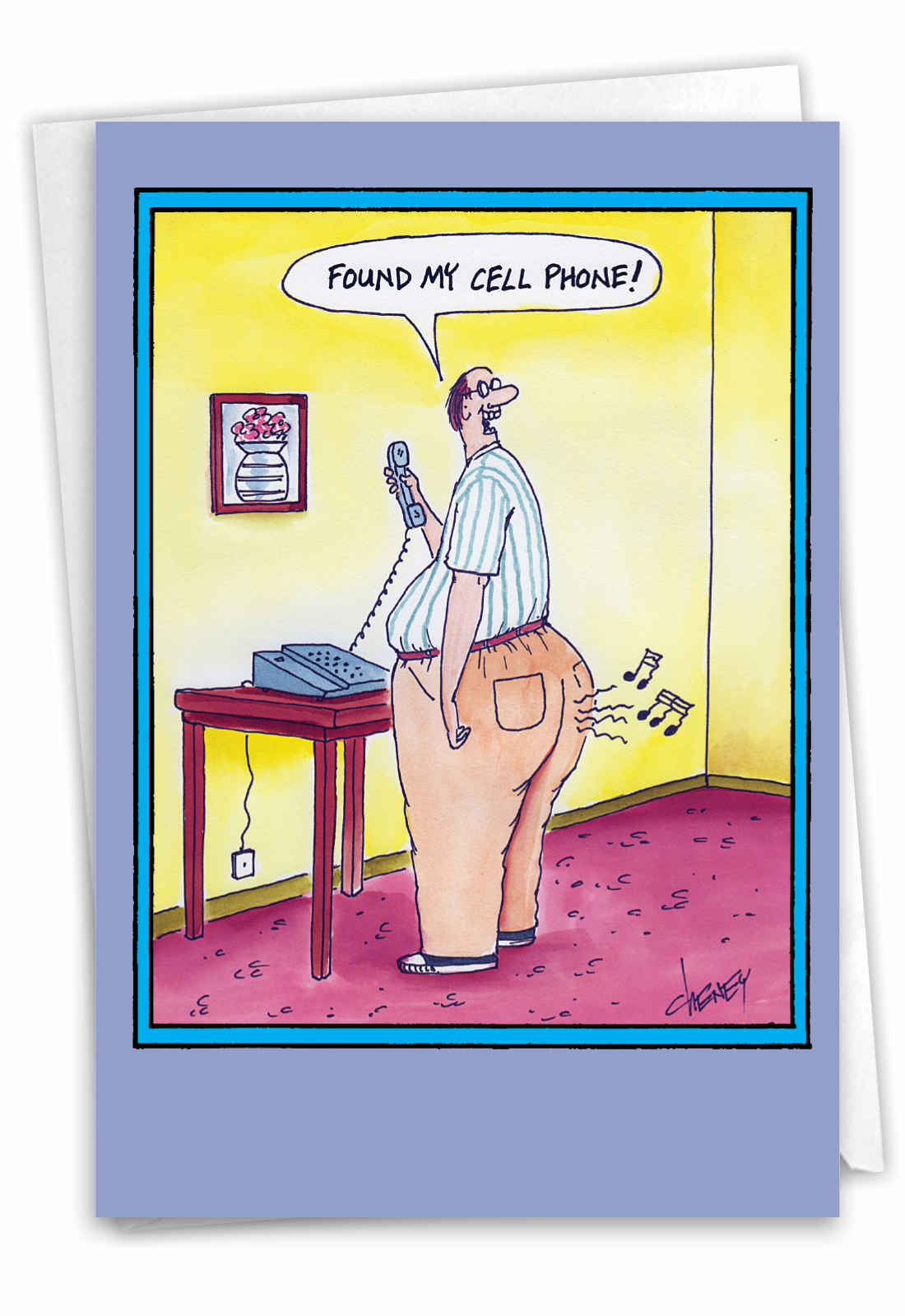 Found Cell Phone Birthday Greeting Card