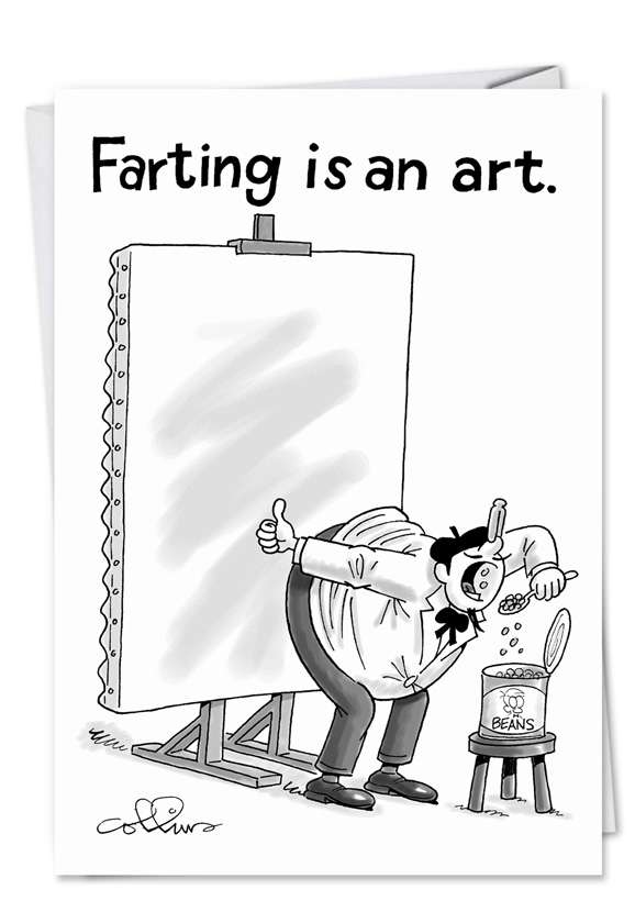 Farting Is Art Funny Birthday Card Collins