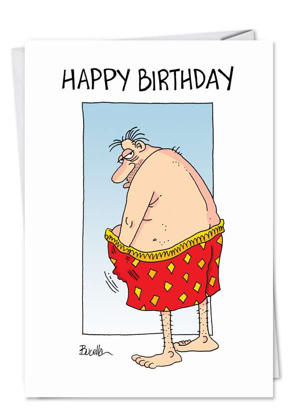 Hysterical Birthday Greeting Card by Martin Bucella from NobleWorksCards.com - Firm Grip