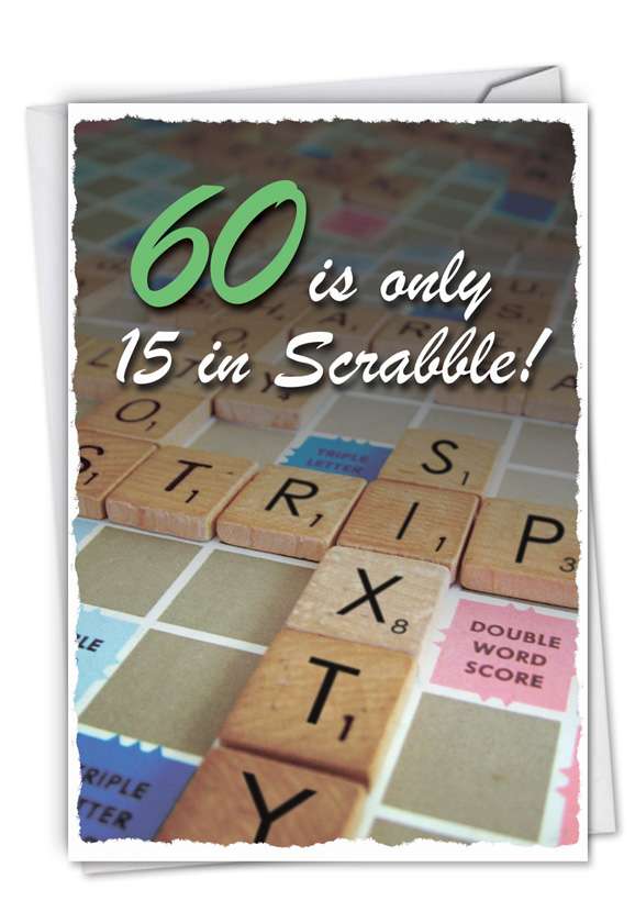 Scrabble Funny 60th Birthday Card