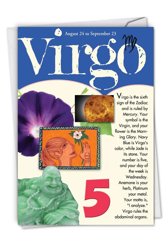 Hysterical Birthday Greeting Card from NobleWorksCards.com - Virgo