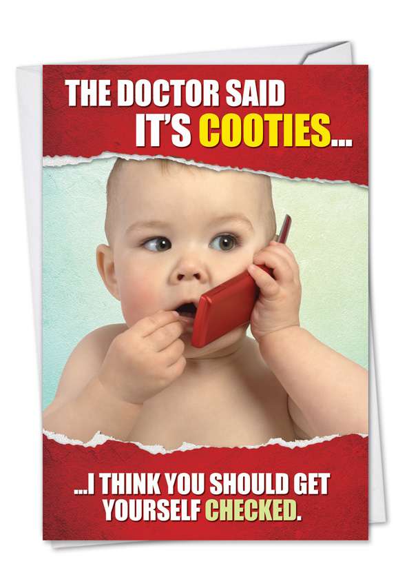 Hysterical Get Well Greeting Card from NobleWorksCards.com - Cooties