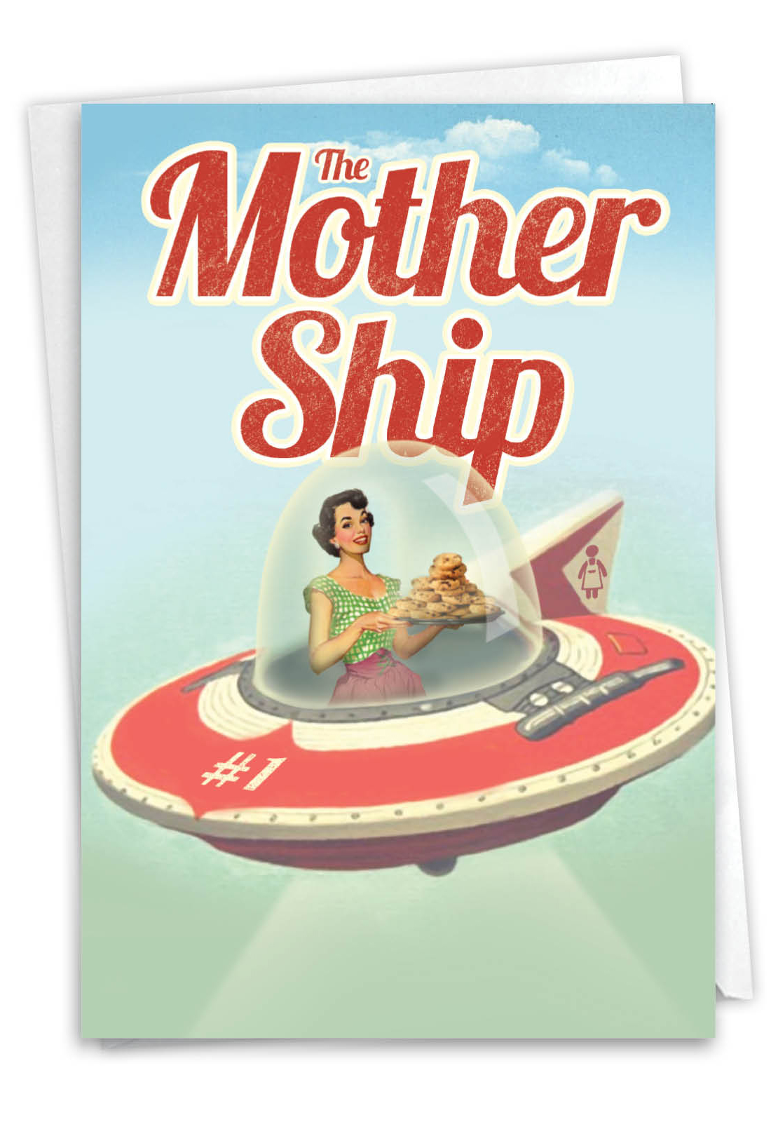 Mother Ship Mother S Day Funny Vintage Greeting Card