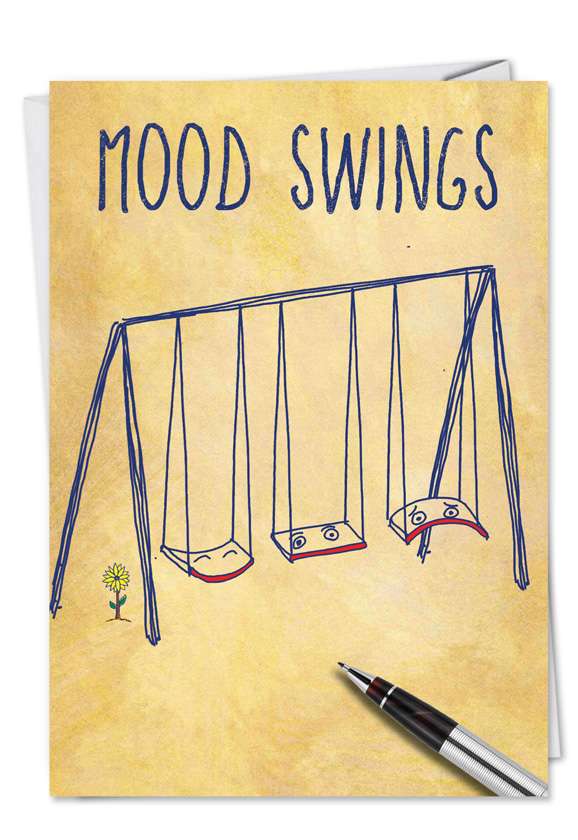 Mood Swings Redrocket Birthday Joke Card