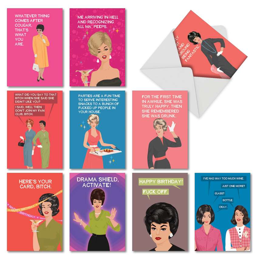 Humorous Birthday Paper Card By Bluntcard From NobleWorksCards.com - Happy and Blunt