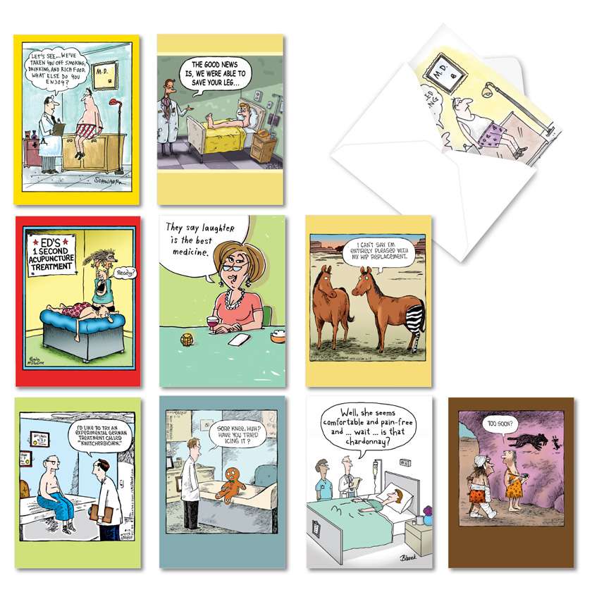 Humorous Get Well Card By Assorted Artists From NobleWorksCards.com - Sick Jokes