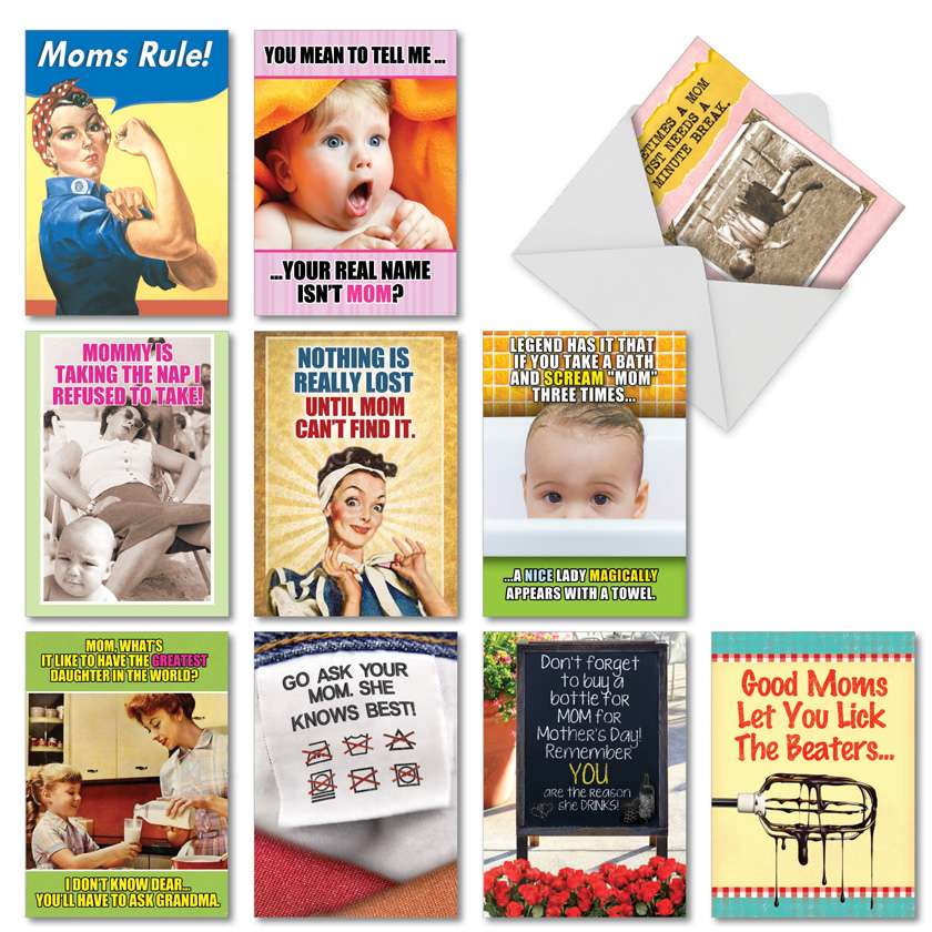 Funny Mother's Day Paper Greeting Card From NobleWorksCards.com - Mom Always Knows Best
