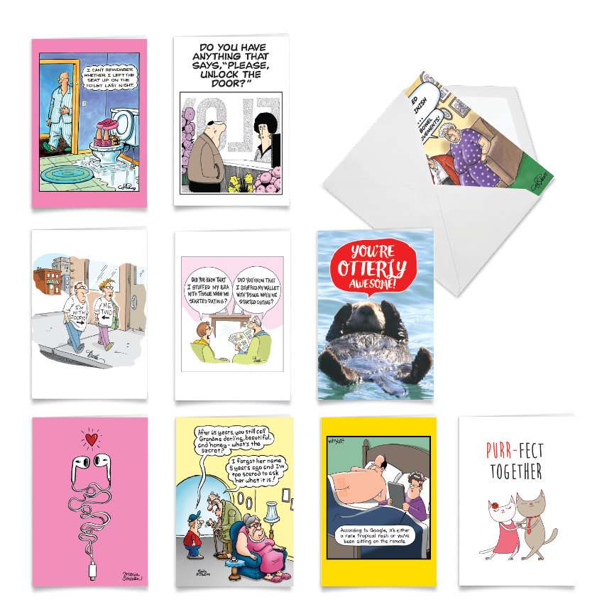 Hilarious Anniversary Greeting Card By Assorted Artists From NobleWorksCards.com - Humorous Twosomes